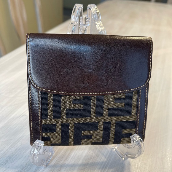 Fendi Handbags - FENDI Zucca compact wallet